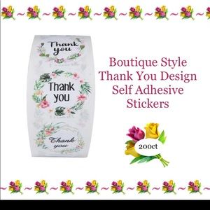 200ct~Thank you Stickers W/Bonus Bags 🌟🆕🌟  (2 Rolls For $20)